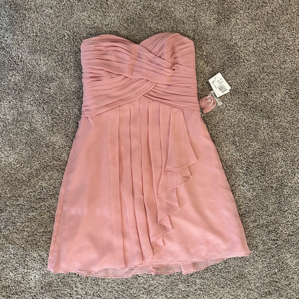 David’s Bridal bridesmaid dress. Color is Ballet. Size 12